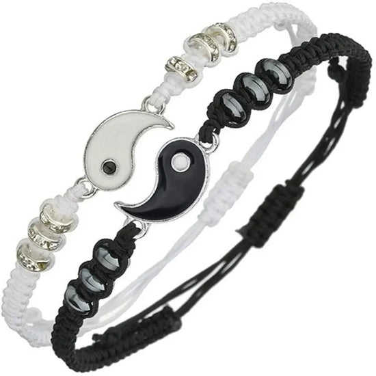 2-Piece Couple Tai Chi Bracelet Set, Adjustable Rope Chain — additional product view 1