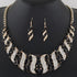 Luxury silver plated pearl necklace and earrings set, silver plated jewelry set for wedding bridal occasion