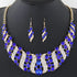Elegant silver plated pearl necklace and earrings set jewelry set for wedding occasion