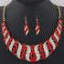 Elegant silver plated pearl necklace and earrings set, silver plated jewelry set for wedding occasion