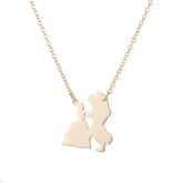 2025 New Movie Jewelry Beauty and the Beast Necklace for Women Prince Princess Pendant Necklaces Lover Accessories Gifts - DaHui