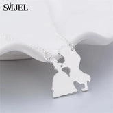 2025 New Movie Jewelry Beauty and the Beast Necklace for Women Prince Princess Pendant Necklaces Lover Accessories Gifts - DaHui