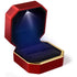 Alt Tag: Elegant velvet LED velvet ring box with light jewelry ring box for proposal engagement wedding