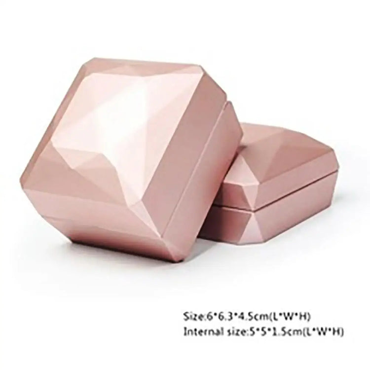 LED velvet ring box with light luxury velvet ring box for proposal engagement wedding gift display case