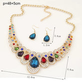 Luxury Wedding Bridal Jewelry for Brides Women Necklace Gold Silver Color Rhinestone Crystal Choker Necklaces  Jewelry - DaHui