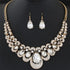 Luxury Wedding Bridal Jewelry for Brides Women Necklace Gold Silver Color Rhinestone Crystal Choker Necklaces  Jewelry - DaHui