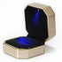 Alt Tag: Luxury velvet LED velvet ring box with light jewelry ring box for proposal engagement wedding display
