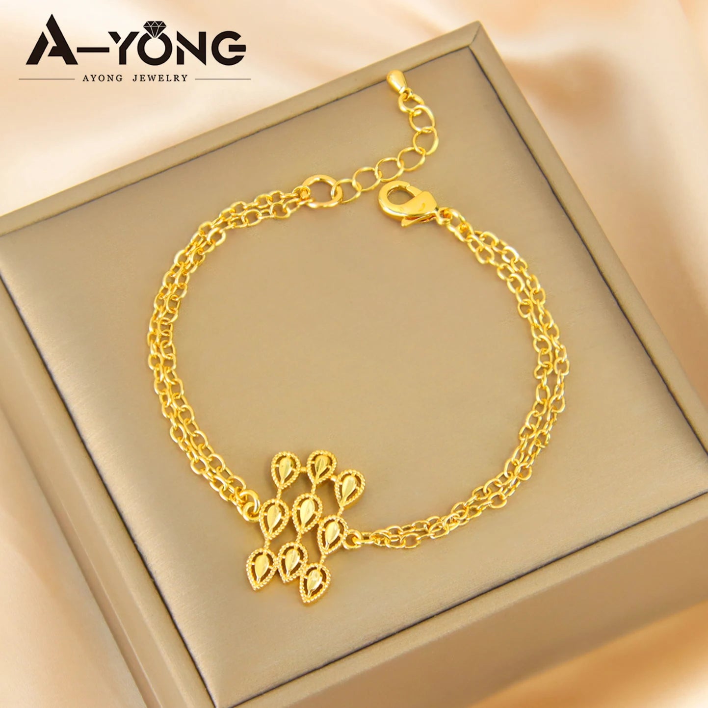 21k gold plated Dubai bridal jewelry set Turkish vintage 21K gold plated bracelet for wedding bridal occasion
