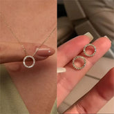 Elegant metal Gold Pearl Link Chain Necklace for Women, pendant necklace for wedding anniversary party gift jewelry