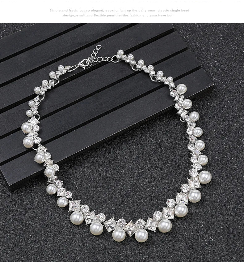 New pearl gemstone jewellery woman necklace set for women jewelry sets light luxury Women&