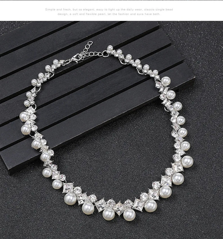 New pearl gemstone jewellery woman necklace set for women jewelry sets light luxury Women&