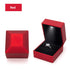 LED velvet ring box with light, luxury velvet rubber jewelry ring box case for proposal engagement wedding