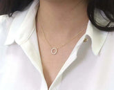 Alt Tag: Elegant metal Gold Pearl Link Chain Necklace for Women pendant necklace for wedding anniversary party gift jewelry