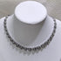 Alt Tag: pearl jewelry set wholesale for weddings silver heart necklace on display bust, bridal wedding jewelry wholesale