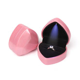Alt Tag: Romantic velvet LED velvet ring box with light jewelry ring box for proposal engagement wedding