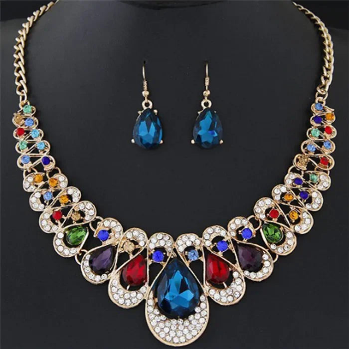 Luxury Wedding Bridal Jewelry for Brides Women Necklace Gold Silver Color Rhinestone Crystal Choker Necklaces  Jewelry - DaHui