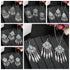 silver plated turquoise indian jewelry set necklace and earrings, boho tribal silver tone pendant with turquoise stone charm for women