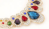 Luxury Wedding Bridal Jewelry for Brides Women Necklace Gold Silver Color Rhinestone Crystal Choker Necklaces  Jewelry - DaHui