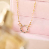 Alt Tag: Gold Pearl Link Chain Necklace for Women elegant metal link chain necklace for wedding anniversary party gift jewelry