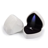Alt Tag: Luxury velvet LED velvet ring box with light jewelry case for proposal engagement wedding