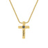 Dascusto customized cross projection necklace for men with name engraving and gold link chain.