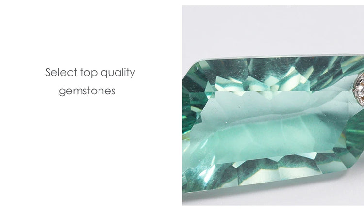 Alt Tag: Select top quality gemstones close-up for 925 sterling silver jewelry set for women with sparkling stone detail