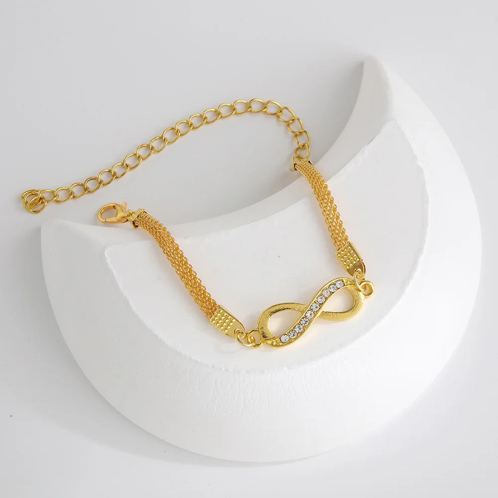 Elegant Vintage Chic Jewelry Set Including Pendant Necklaces,Twisted C-Hoop Earrings,Gold Color Rings,Bracelet ,Daily Outfits - DaHui