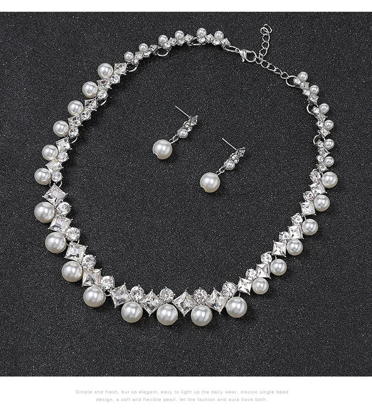 New pearl gemstone jewellery woman necklace set for women jewelry sets light luxury Women&