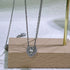 Alt Tag: pearl jewelry set wholesale for weddings silver chain necklace with heart-shaped crystal pendant close-up